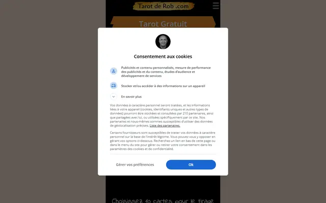 Page d’accueil de Tarotderob